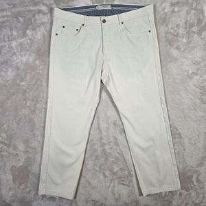 Ballin Pima Twill Perma Color Crescent Pants Mens 36x26 Bone 5 Pocket Stretch